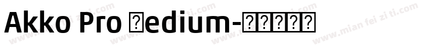 Akko Pro Medium字体转换